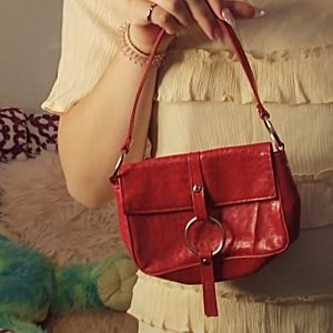 red handbag